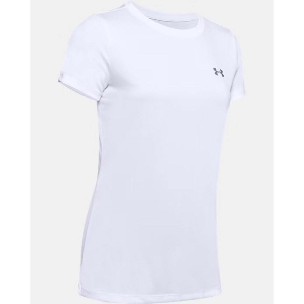 Under Armour®‎ (Women's XL) UA Tech™ T-Shirt in White/Metallic Silver